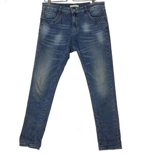 Q2 Unique Jeans‎ Womens 12 Denim High Rise Distressed Faded Distressed Skinny